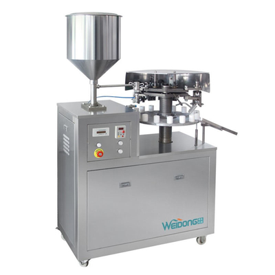 Napełnianie rur Uszczelniacz kubków Wypełniacz Jelly Sealing Machine z PLC 30szt / min