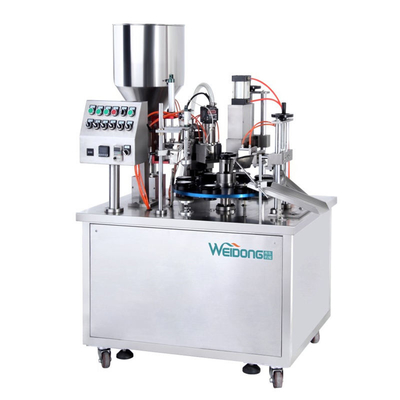 Napełnianie rur Uszczelniacz kubków Wypełniacz Jelly Sealing Machine z PLC 30szt / min