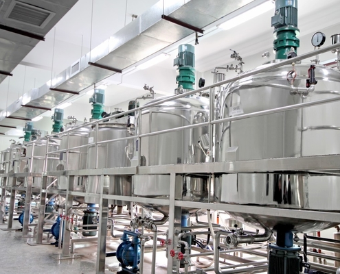 60 r / m 2000L Jednowarstwowy zbiornik mieszający do produktów płynnych