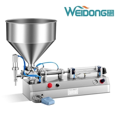 Półautomatyczna pozioma maszyna do napełniania kremów wodnych 10 ml-5000 ml